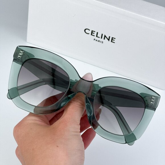 Celine Accessories - Celine CL4005FN/S 93B BRAND NEW Sunglasses  Light Green Gradient Smoke Geometric